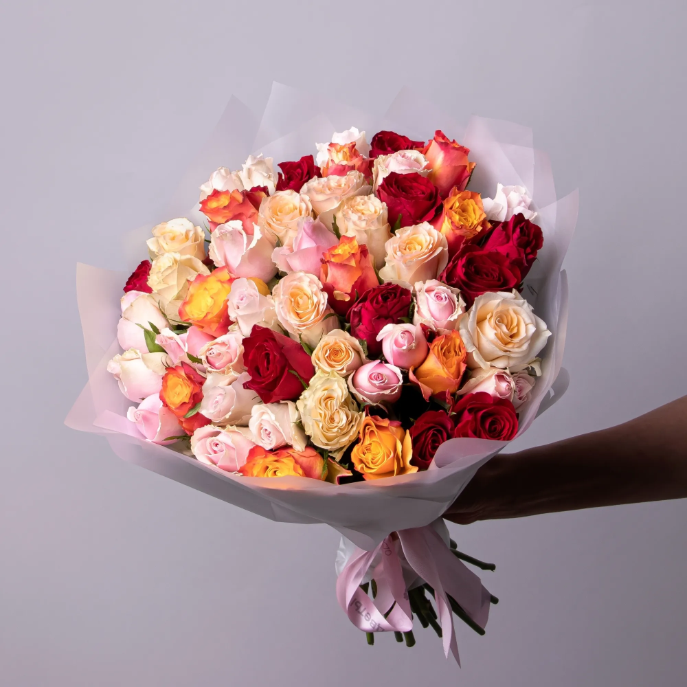 Букет "51 роза Кения 40 см премиум"