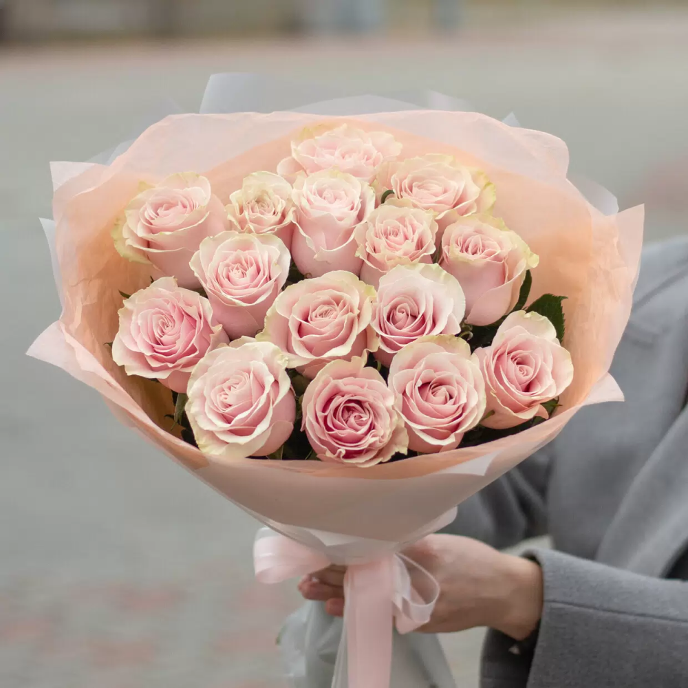 Букет "Роза Эквадор Пинк Мондиаль"