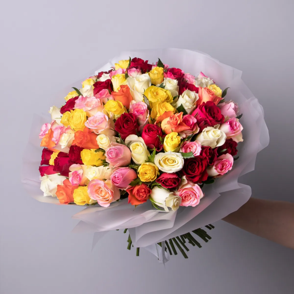 Букет "101 роза микс Кения премиум"